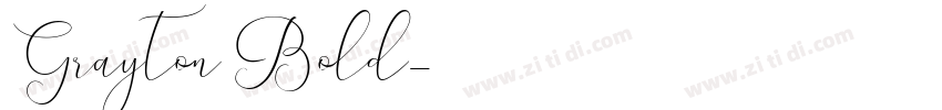 Grayton Bold字体转换